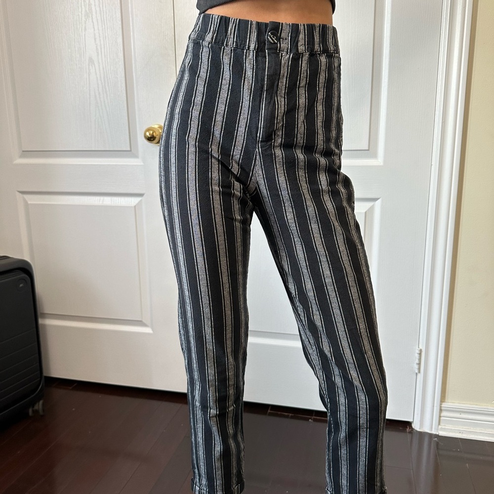 Brandy Melville Popular Tilden 100% Cotton Stripped Pants (XS)